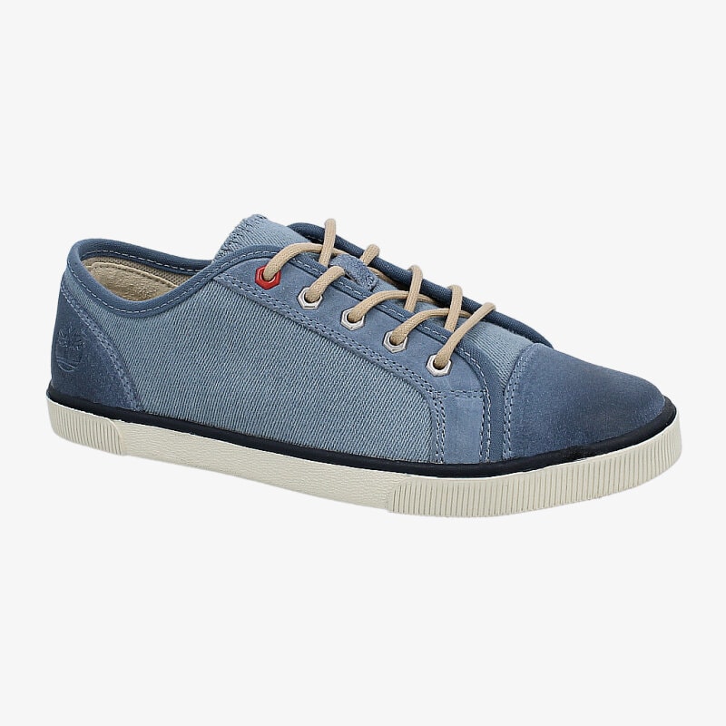 dětské boty casual TIMBERLAND GLASTENBURY CANVAS/LEATHER OX 1296A MODRÁ