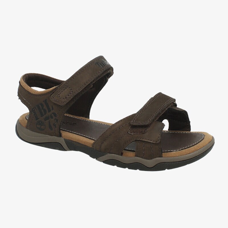 dětské sandály TIMBERLAND EK OAK BLUFFS LEATHER 2 STRAP 1292A HNĚDÁ