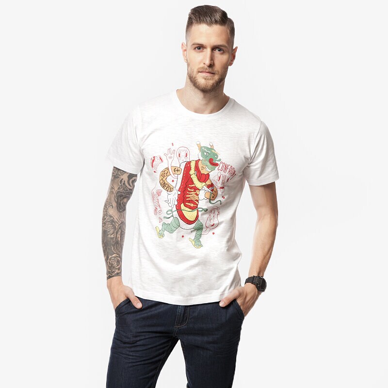 pánské tričko CONFRONT TRIČKO ASPEN CF15TSMPR019 BÍLÁ