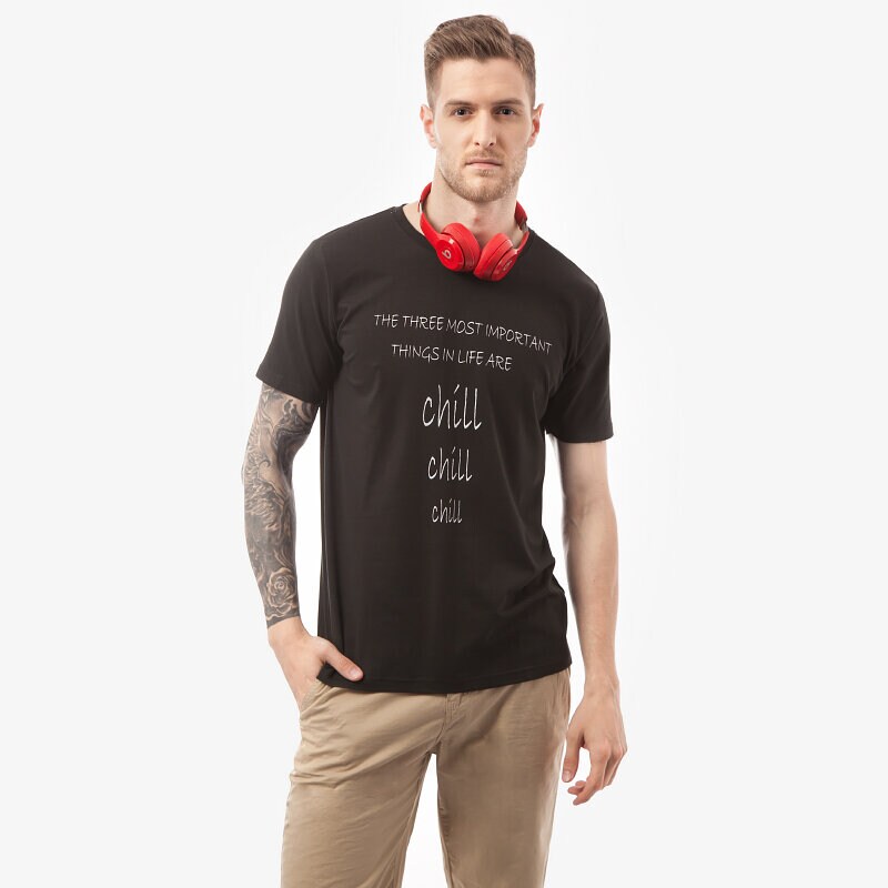 pánské tričko CONFRONT TRIČKO MODZA CF15TSM02002 ČERNÁ