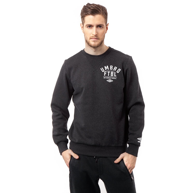 pánská mikina UMBRO MIKINA GRAPHIC CREW SWEAT 62937U1AP ČERNÁ