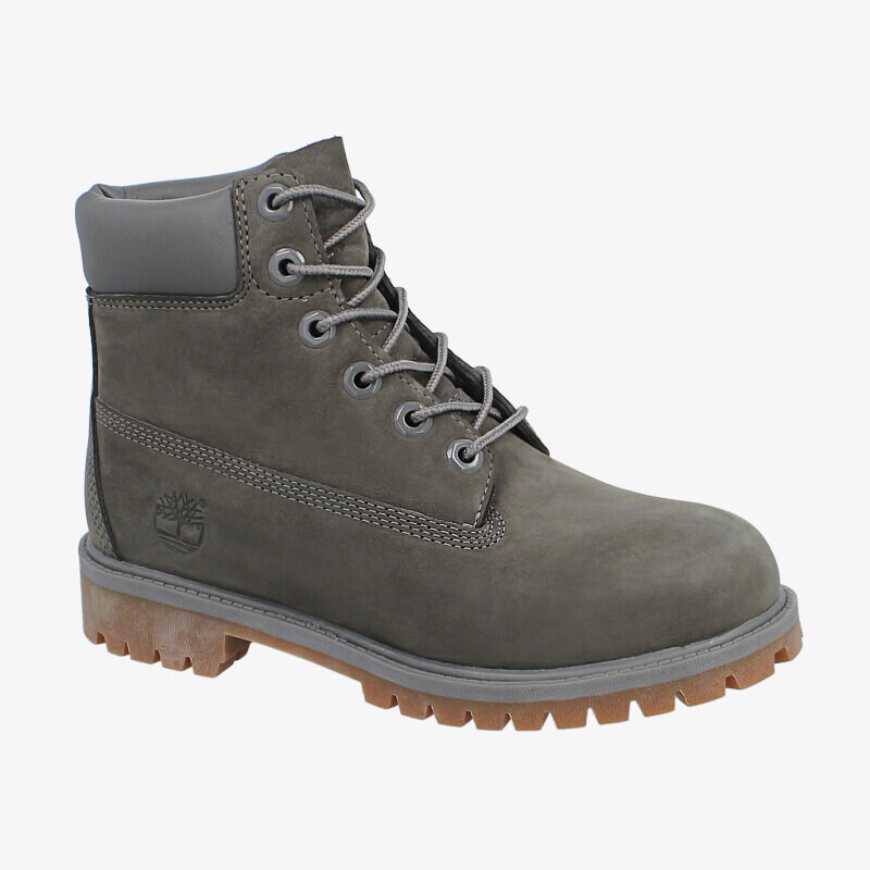 dětské kotníkové boty TIMBERLAND PREMIUM 6 INCH WP BOOT A14ZZ ŠEDÁ
