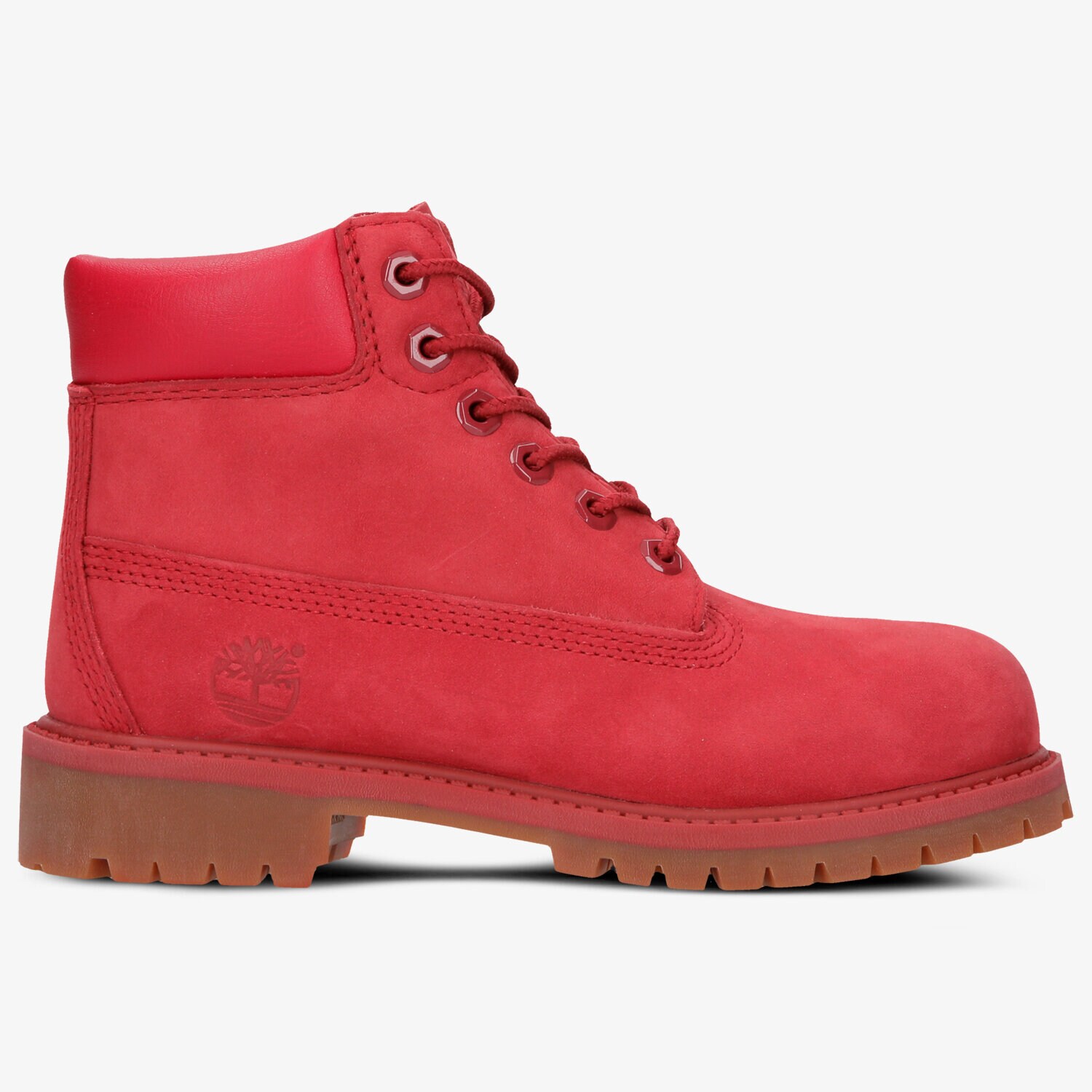 dětské kotníkové boty TIMBERLAND PREMIUM 6 INCH WP BOOT  A14TE ČERVENÁ