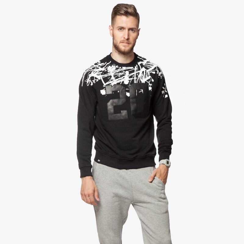 pánská mikina NEW ERA MIKINA FA CREW NECK 11159305 ČERNÁ