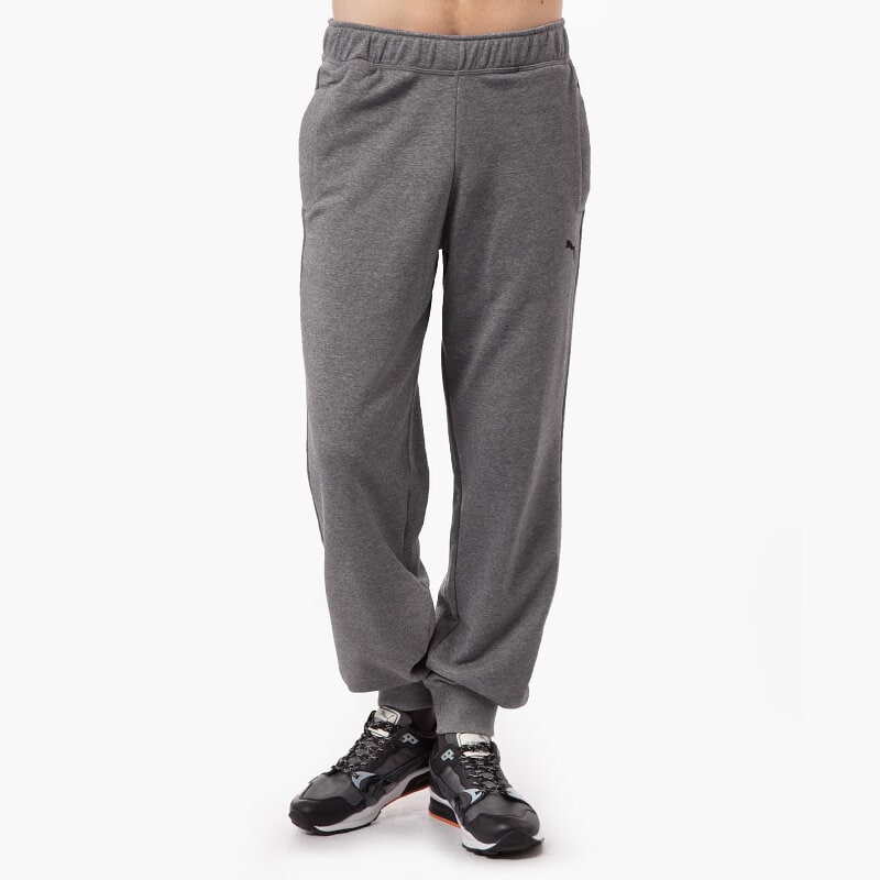 pánské kalhoty PUMA KALHOTY  ESS SWEAT PANTS 83188903 ŠEDÁ