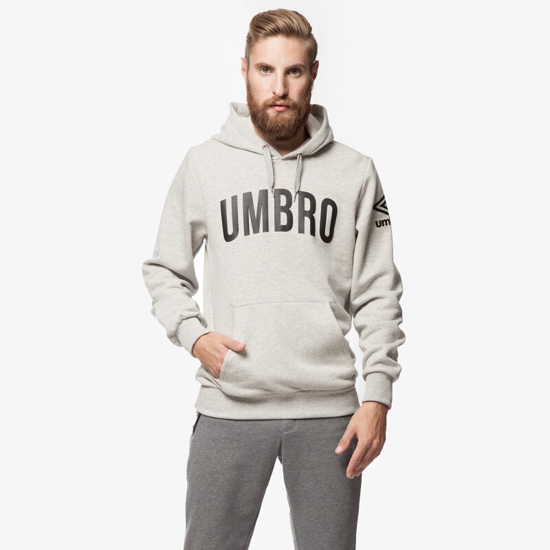 pánská mikina UMBRO MIKINA GRAPHIC OH HOODED 63138UB43 ŠEDÁ