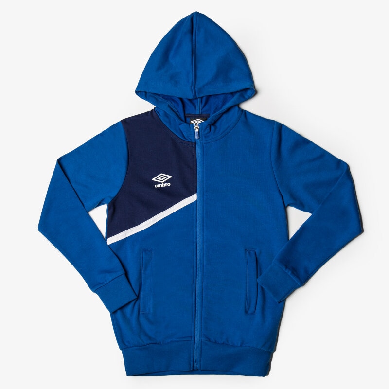 dětská mikina UMBRO MIKINA HOODED FULL JACKET 62964UCY7 MODRÁ