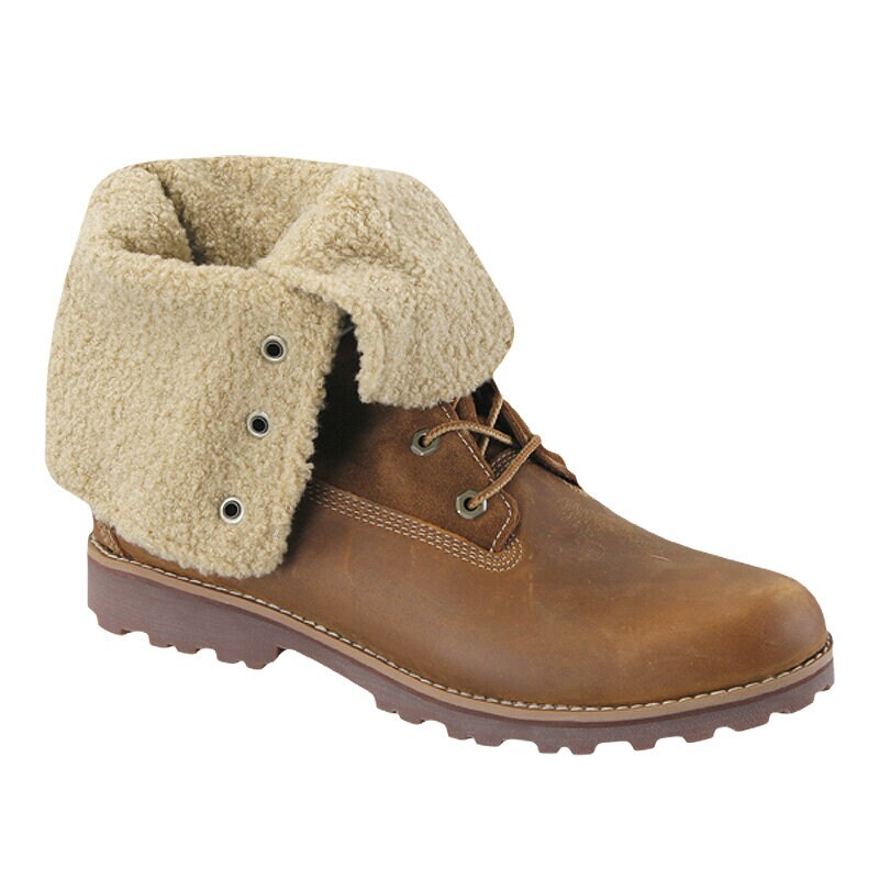 dětské kotníkové boty TIMBERLAND SHEARLING 6 INCH BOOT 50919 HNĚDÁ