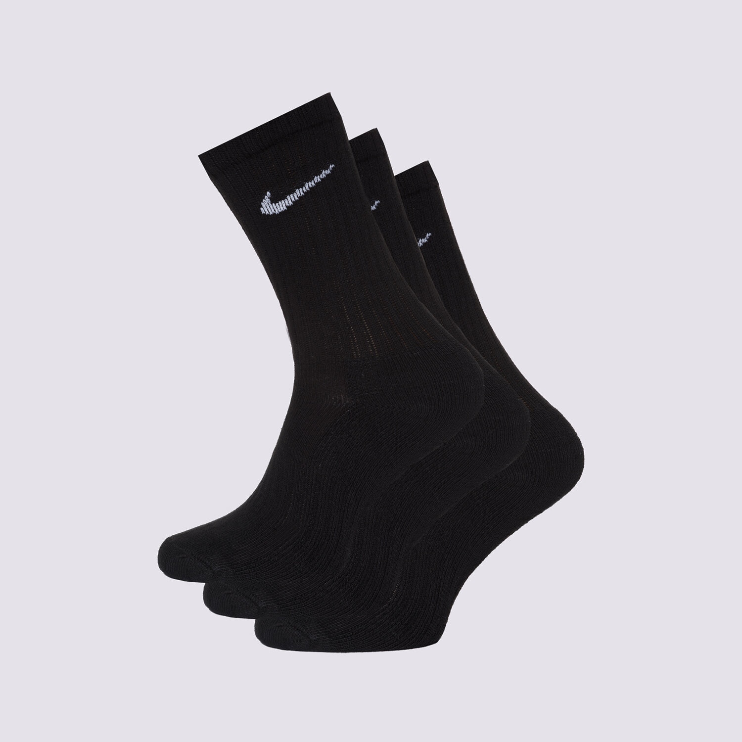 dámské ponožky NIKE PONOŽKY 3PPK VALUE COTTON CREW SX4508-001 ČERNÁ