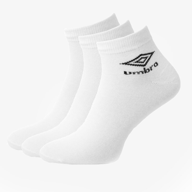 dámské ponožky UMBRO PONOŽKY 3PPK QUARTER WHITE UM24168F BÍLÁ