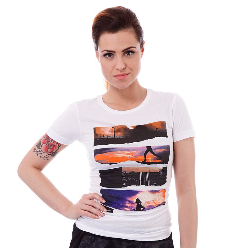 dámské tričko NIKE TRIČKO SUNSET SS TEE 534208100 BÍLÁ