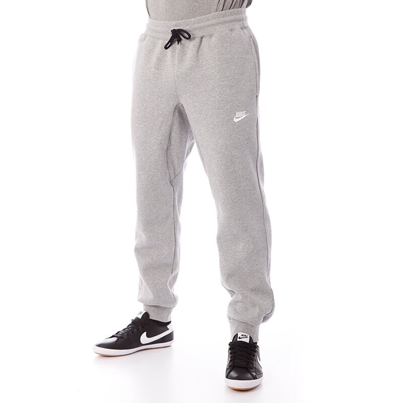 pánské kalhoty NIKE KALHOTY  AW77 CUFF FLC PANT 598871063 ŠEDÁ