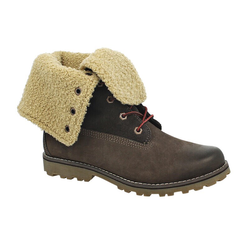 dětské zimní boty TIMBERLAND 6 IN WP SHEARLING BOOT 6298R HNĚDÁ