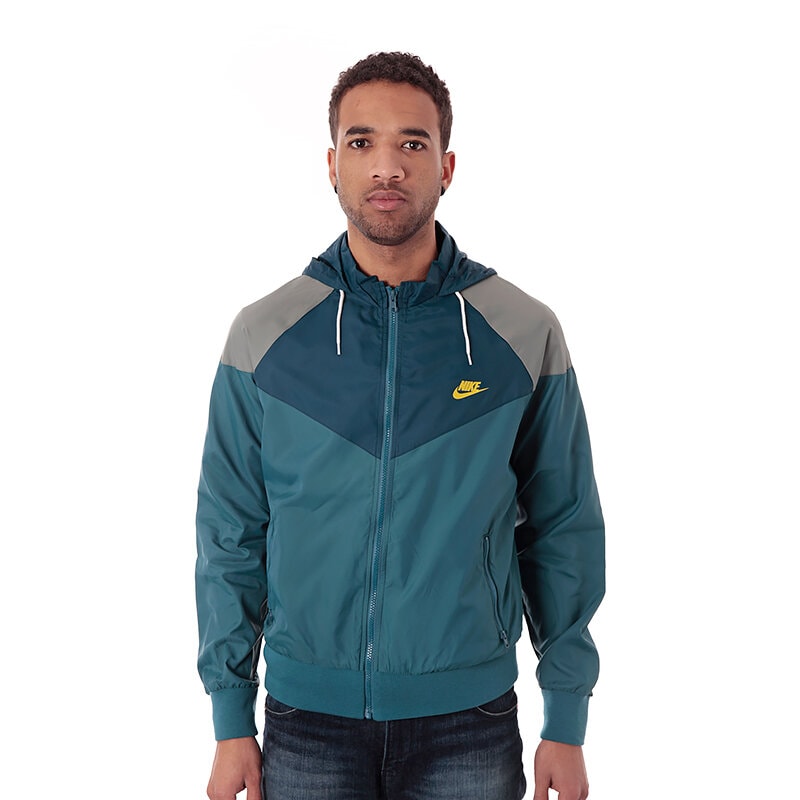 Přechodná bunda pánská (podzimní, jarní) NIKE BUNDA NIKE RU HERITAGE WINDRUNNER 596277352 ZELENÁ