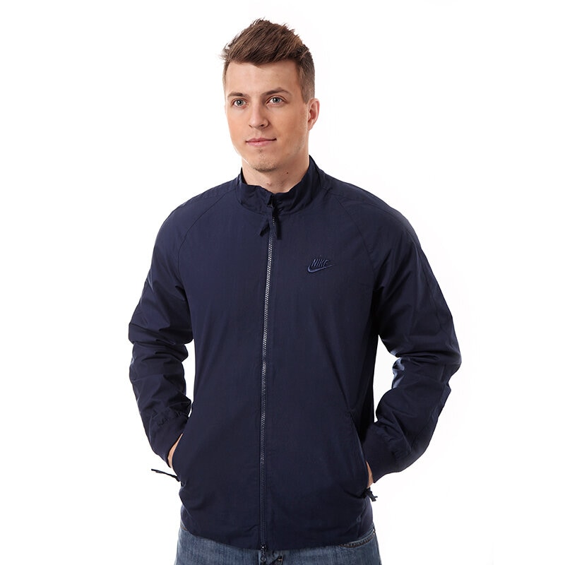 Přechodná bunda pánská (podzimní, jarní) NIKE BUNDA NIKE N98 GF CTTON WVN TRK JKT 621211451 TMAVOMODRÁ