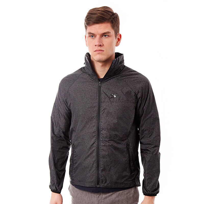 Přechodná bunda pánská (podzimní, jarní) NIKE BUNDA NIKE HYBRID JACKET 584924060 ŠEDÁ