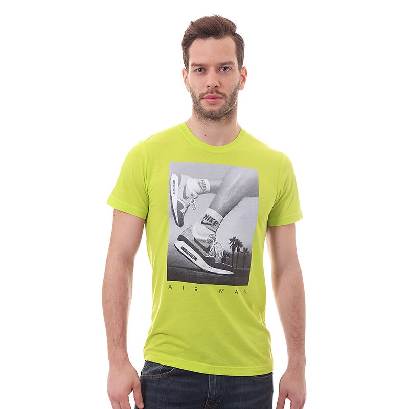 pánské tričko NIKE TRIČKO TEE-RU AIR MAX PHOTO 613099303 ZELENÁ