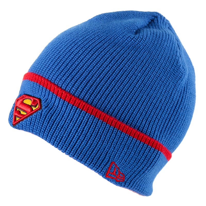 dětská čepice NEW ERA ČEPICE POP CUFF KNIT SUPERMAN 10909056 MODRÁ