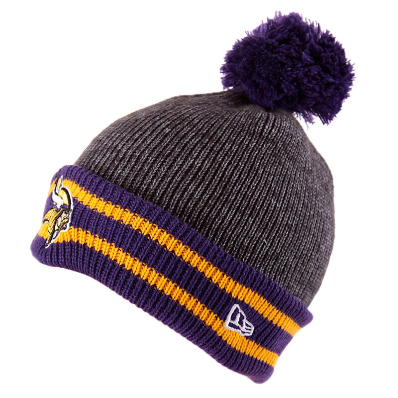 dětská čepice NEW ERA ČEPICE CHUNKER KNIT MINNESOTA VIKINGS 10878083 ŠEDÁ