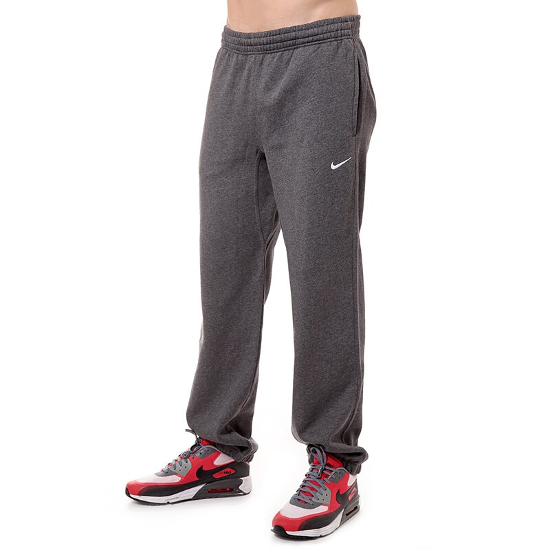 pánské kalhoty NIKE KALHOTY  CLUB CUFF PANT- SWOOSH 611459071 ŠEDÁ