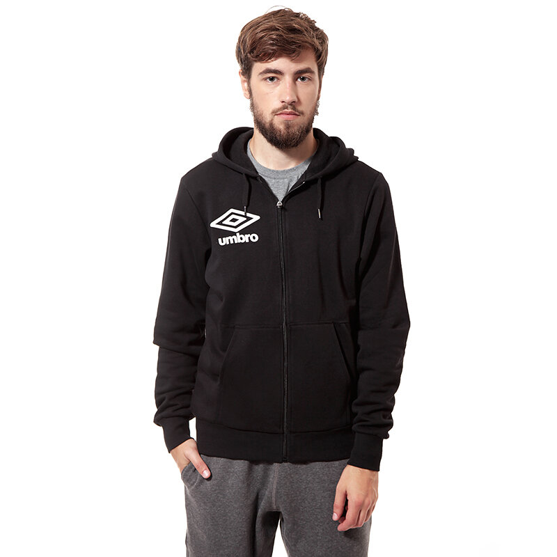 pánská mikina UMBRO MIKINA HOODED FULL ZIP JACKET 62586U060 ČERNÁ