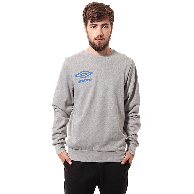 pánská mikina UMBRO MIKINA CREW SWEAT 62580U263 ŠEDÁ