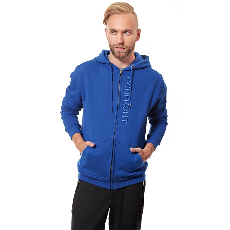 pánská mikina CONFRONT MIKINA BERKELEY CF34BLM04001 MODRÁ