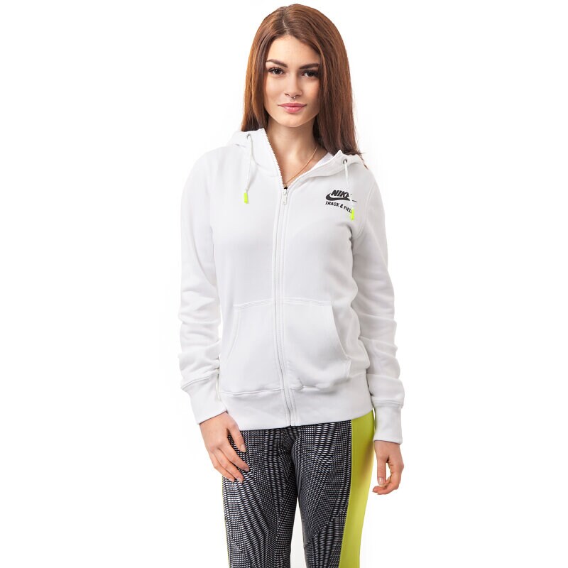 dámská mikina NIKE MIKINA RU NTF FZ HOODY 644138100 BÍLÁ