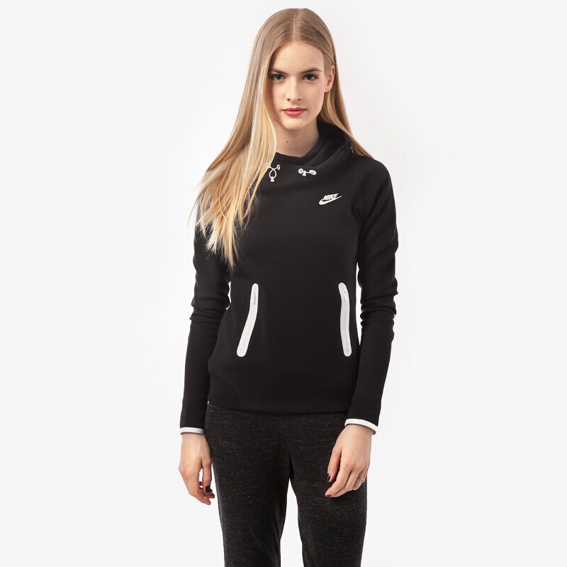 dámská mikina NIKE MIKINA TECH FLEECE HOODIE 642663011 ČERNÁ