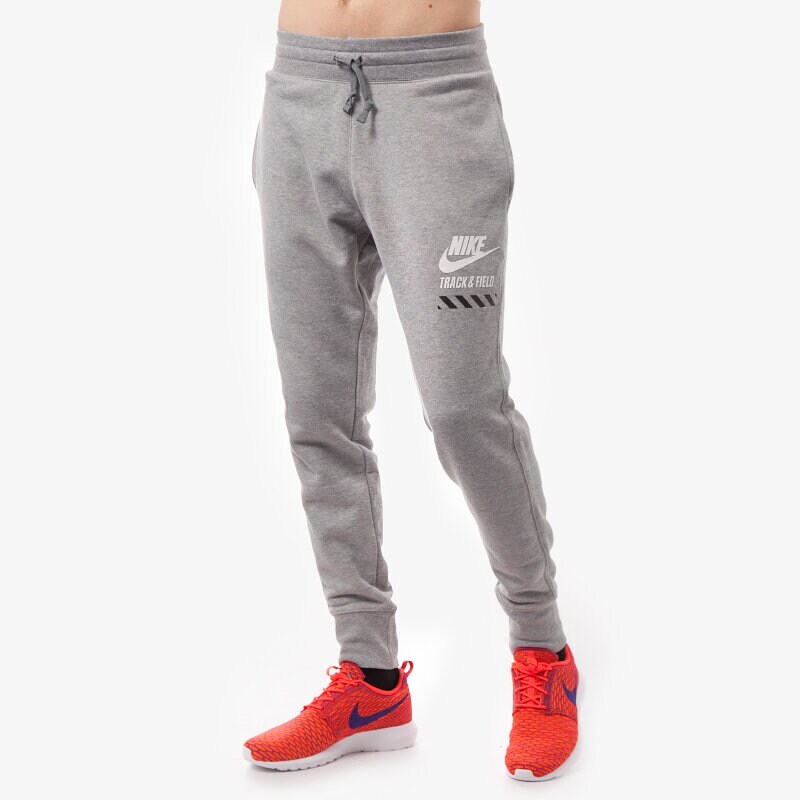 pánské kalhoty NIKE KALHOTY  RU NTF CUFF PANT 644112063 ŠEDÁ