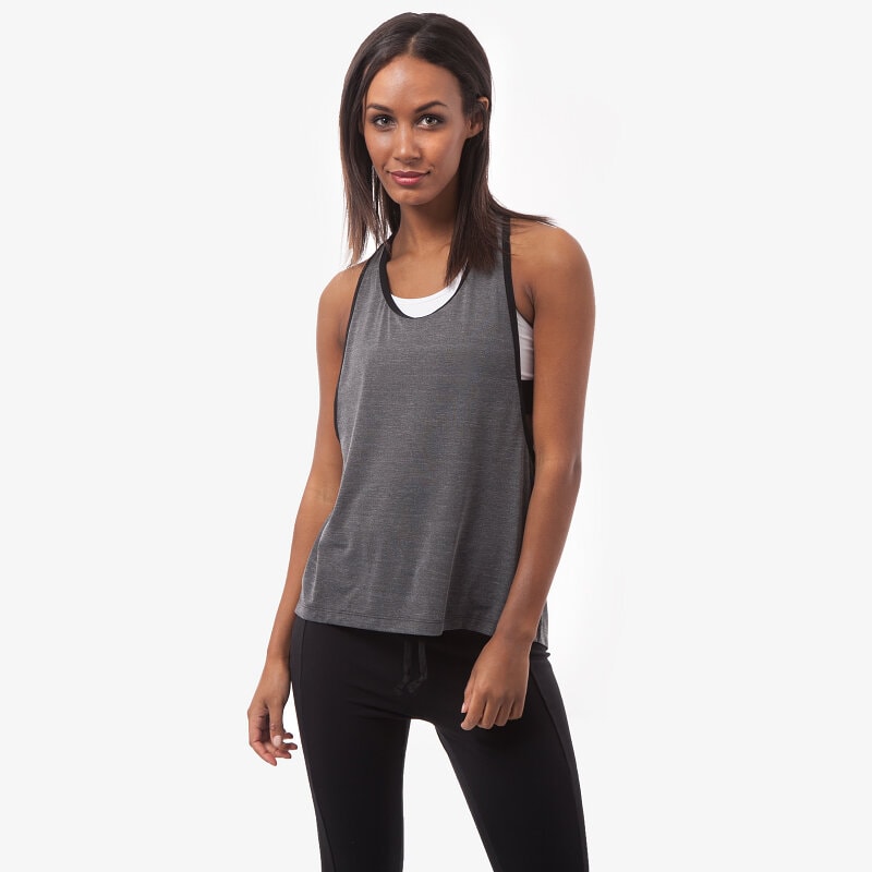 dámský top NIKE TOP PRO INSIDE LOOSE 643314033 ŠEDÁ