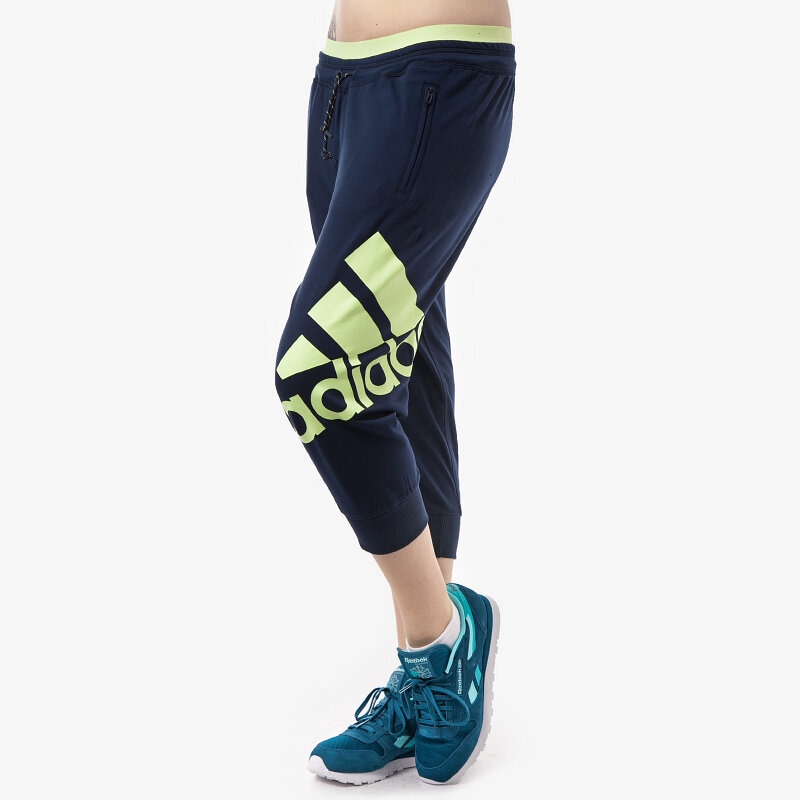 dámské kalhoty ADIDAS KALHOTY  ESS LOGO 3/4 PT S16837 TMAVOMODRÁ