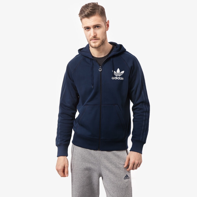 pánská mikina ADIDAS MIKINA SPORT ESS HOODY S18374 TMAVOMODRÁ