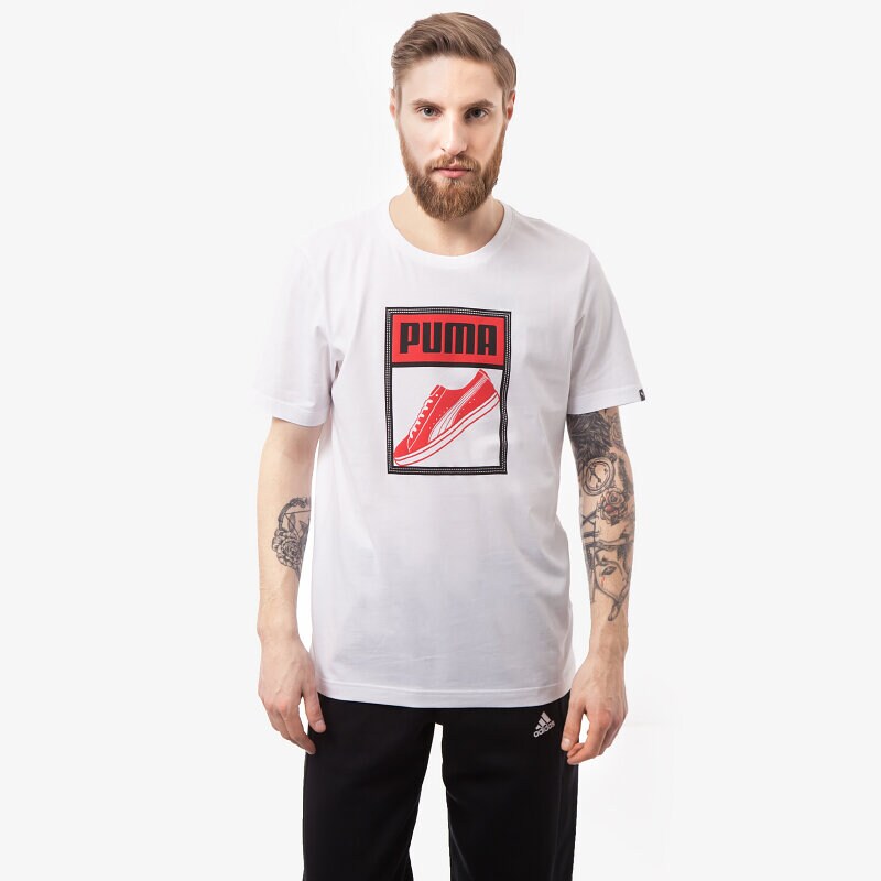 pánské tričko PUMA TRIČKO PUMATONGUE 83242402 BÍLÁ