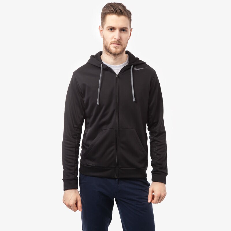 pánská mikina NIKE MIKINA KO FZ HOODIE 3.0 650735010 ČERNÁ