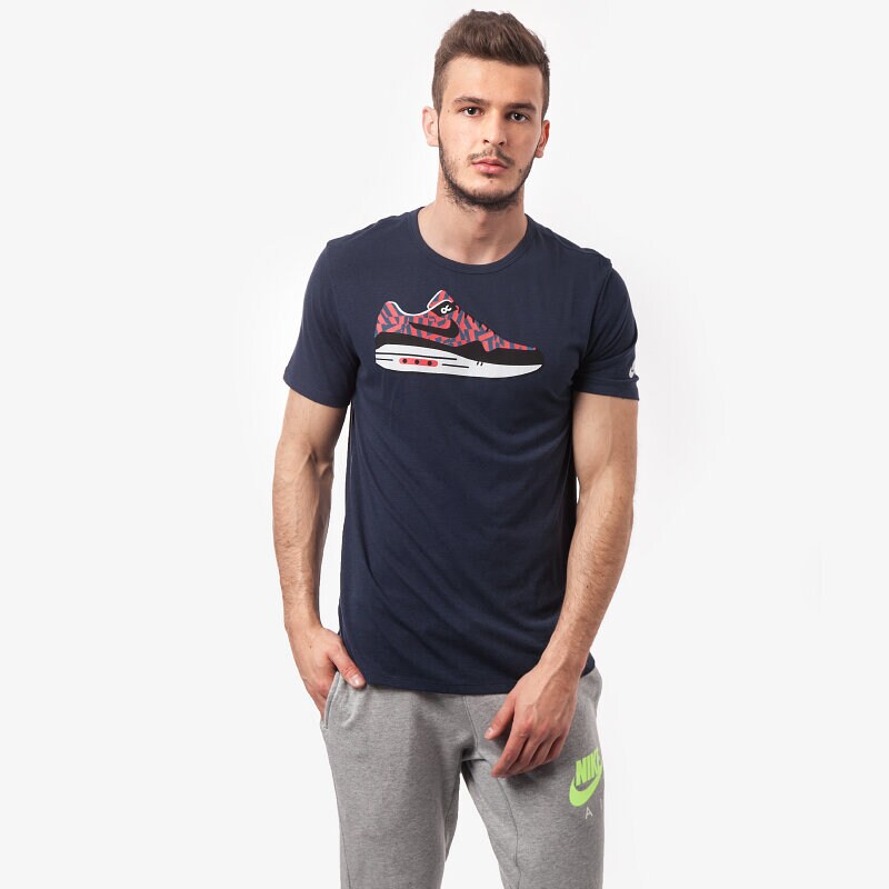pánské tričko NIKE TRIČKO TEE-AIR MAX 644166451 TMAVOMODRÁ