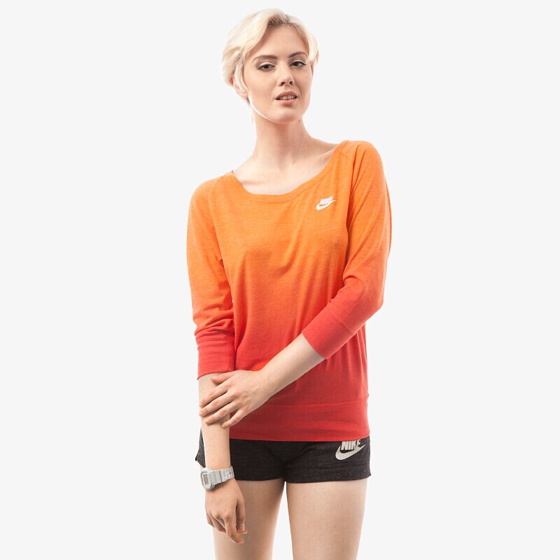 dámská mikina NIKE MIKINA GYM VINTAGE CREW 684873856 ORANŽOVÁ