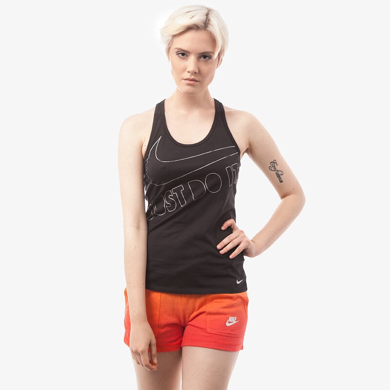 dámský top NIKE TOP TOP-GLAM SWOOSH 666570010 ČERNÁ