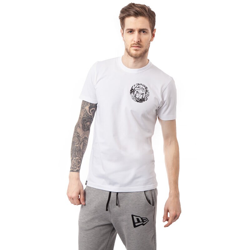 pánské tričko NEW ERA TRIČKO JUNGLE BADGE TEE 11084831 BÍLÁ