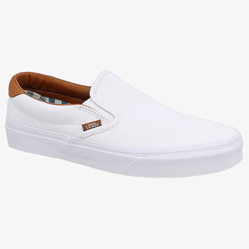 pánské skate boty (skateboardové) VANS SLIP-ON 59  VSFOFQ8 BÍLÁ