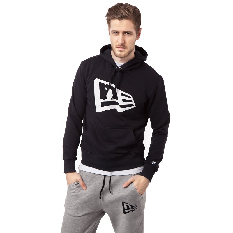 pánská mikina NEW ERA MIKINA ESSENTIAL FLAG PO HOODY 11084919 TMAVOMODRÁ