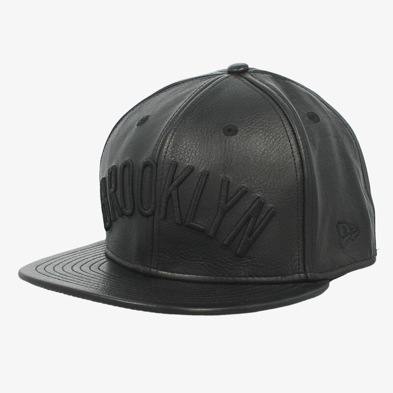 dětská kšiltovka NEW ERA ČEPICE 5950 LEATHER TONE BRONET BLK 80195674 ČERNÁ