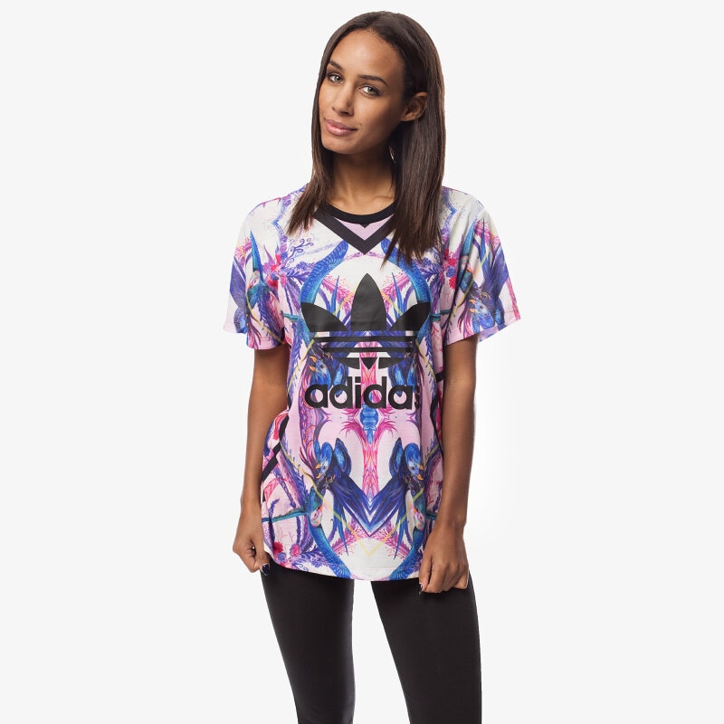 dámské tričko ADIDAS TRIČKO FLORERA LOGO AB1980 VÍCEBAREVNÁ