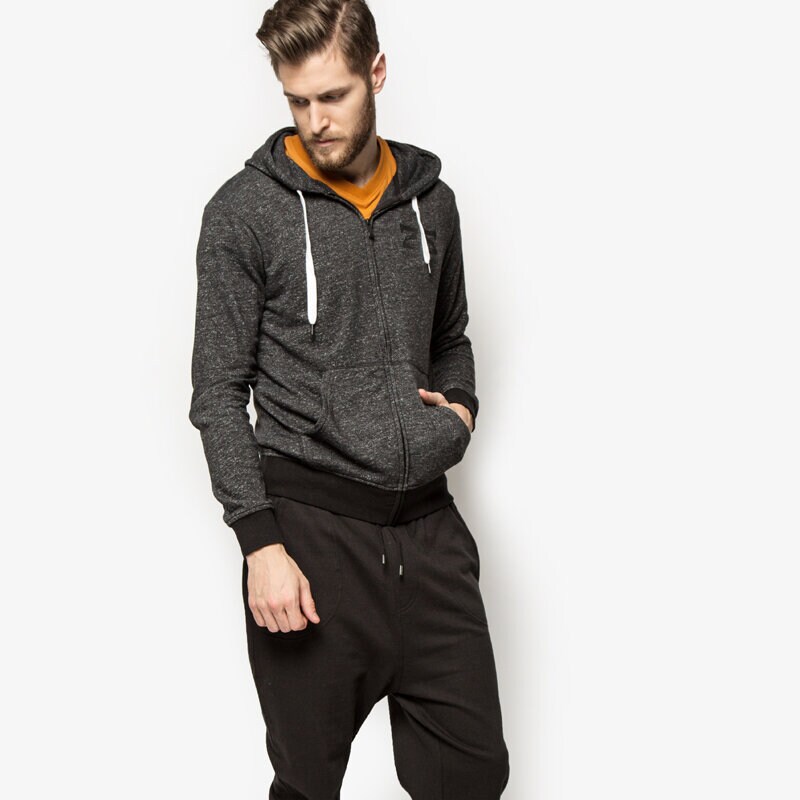 pánská mikina CONFRONT MIKINA KASET CF35BLM13001 ŠEDÁ