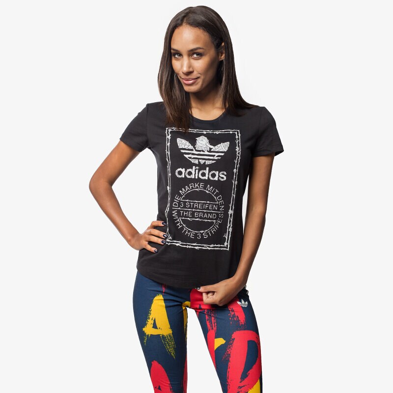 dámské tričko ADIDAS TRIČKO TONG LABEL AB2316 ČERNÁ