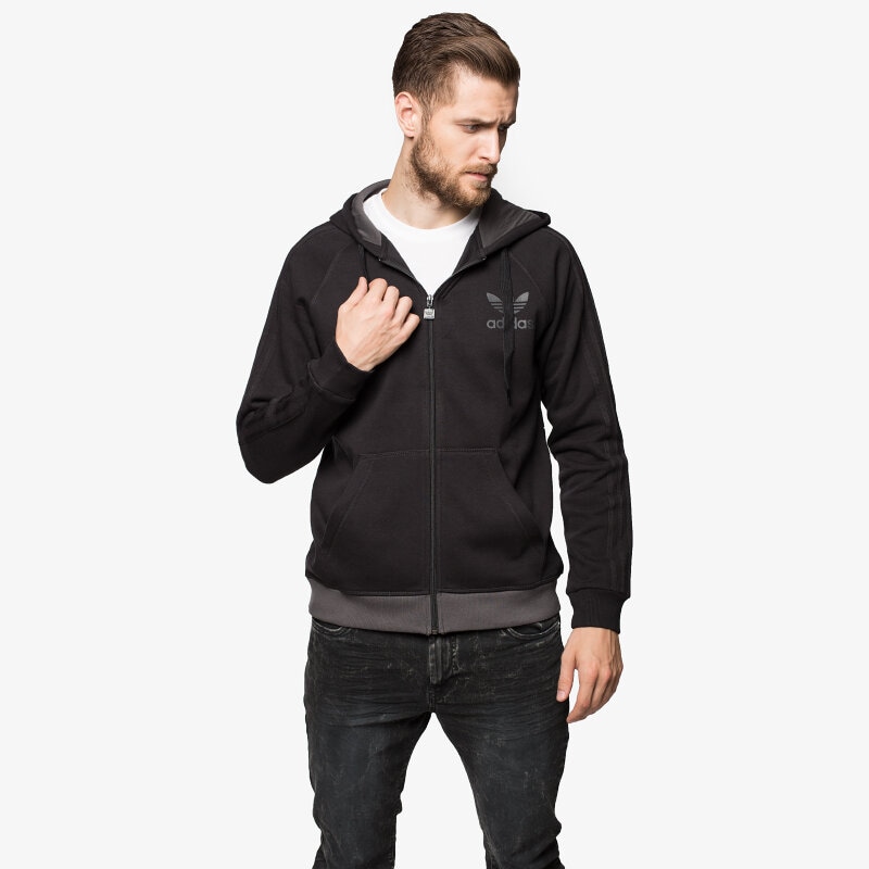 pánská mikina ADIDAS MIKINA SPO FZ AB7588 ČERNÁ