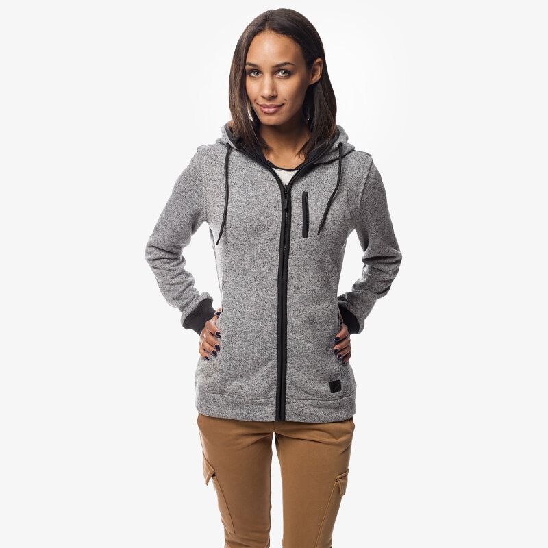dámská mikina CONFRONT FLEECE MIKINA XIAM CF35PLD01001 ŠEDÁ