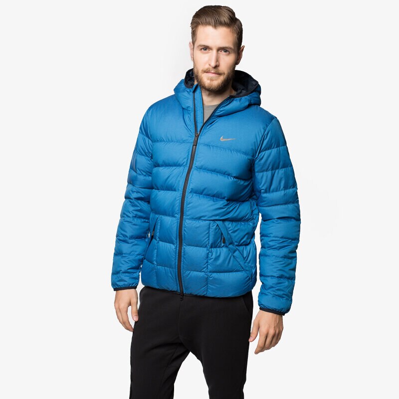 pánská zimní bunda NIKE BUNDA ALNCE 550 HDLT PRT 678295453 MODRÁ
