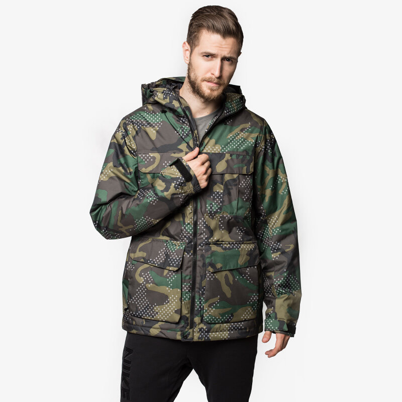 pánská zimní bunda NIKE BUNDA SB EMPIRE PRINT 682827274 KHAKI