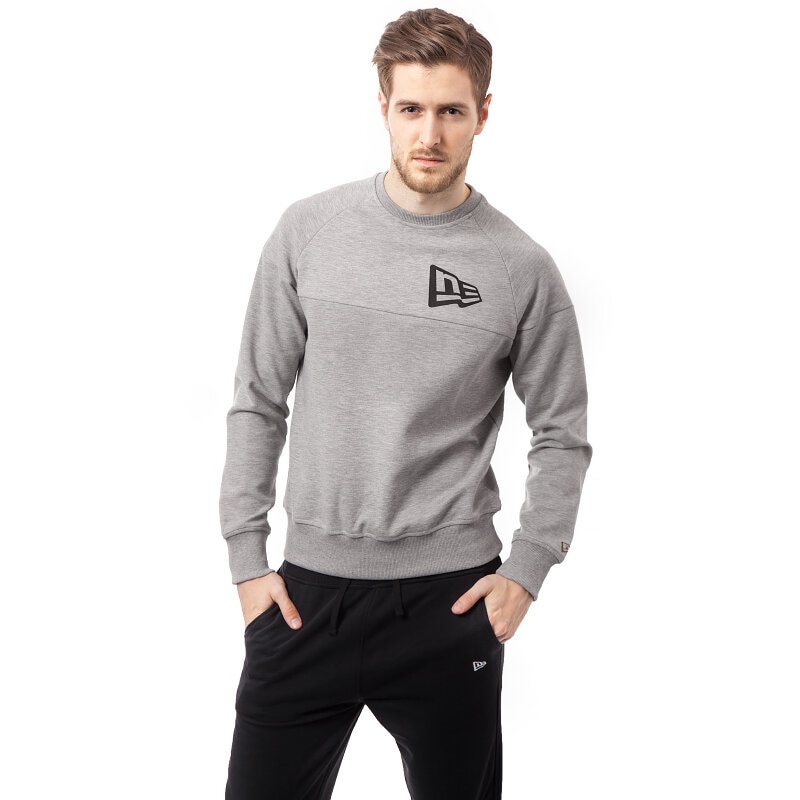 pánská mikina NEW ERA MIKINA HYPER SPORT CREW 11084906 ŠEDÁ